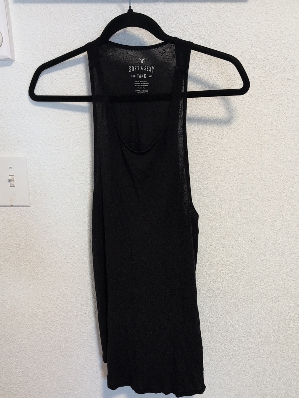 American Eagle Outfitters Black Soft And Sexy Racerback Tank Top